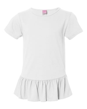 Girls' Ruffle Fine Jersey Tee