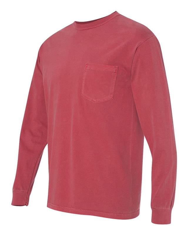 Garment Dyed Heavyweight Ringspun Long Sleeve Pocket T-Shirt