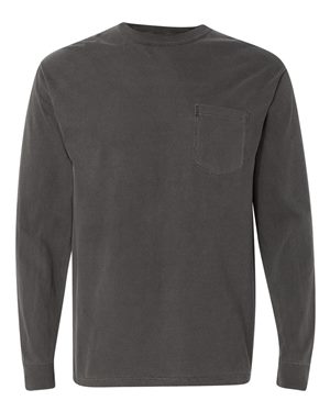 Garment Dyed Heavyweight Ringspun Long Sleeve Pocket T-Shirt