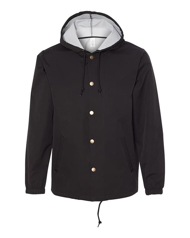 Independent Trading Co.® Custom Hooded Water Resistant Windbreaker Jacket