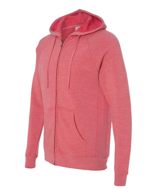 Unisex Special Blend Raglan Hooded Full-Zip Sweatshirt