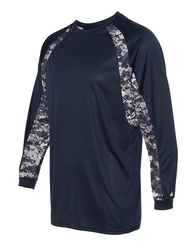 Digital Camo Hook Long Sleeve T-Shirt