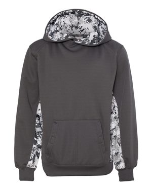 Digital Camo Youth Colorblock Performance Fleece Hooded Sweatshirt