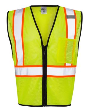 Economy Vest with Contrast Zipper Front