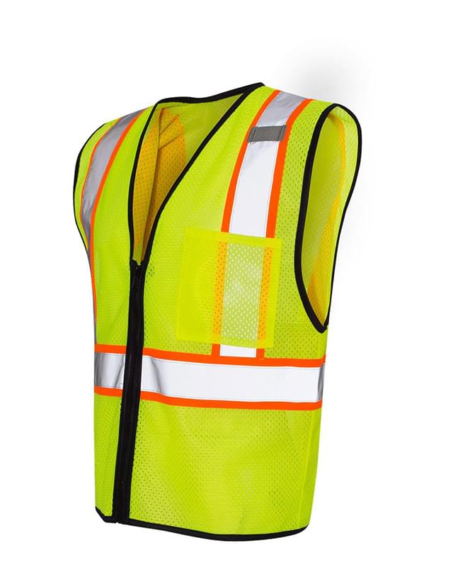 Economy Vest with Contrast Zipper Front