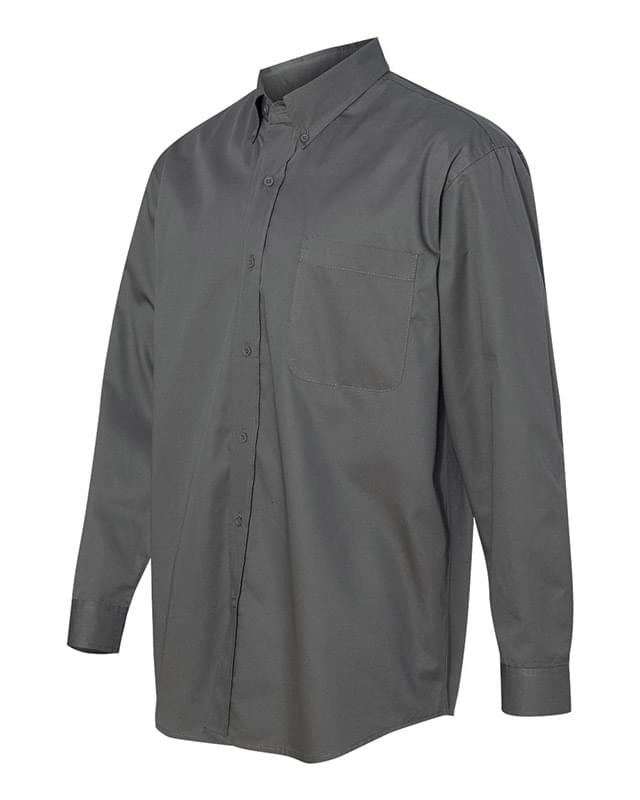Long Sleeve Stain-Resistant Twill Shirt
