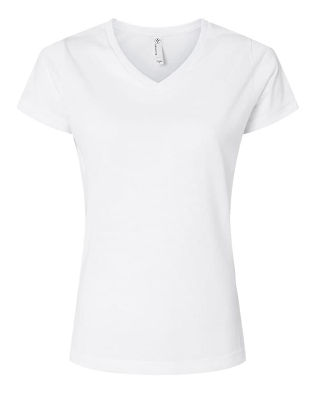 Women's Polyester Sublimation V-Neck Tee