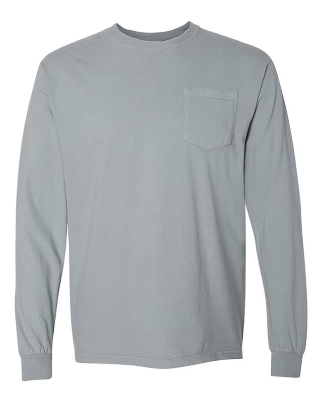 Garment Dyed Heavyweight Ringspun Long Sleeve Pocket T-Shirt