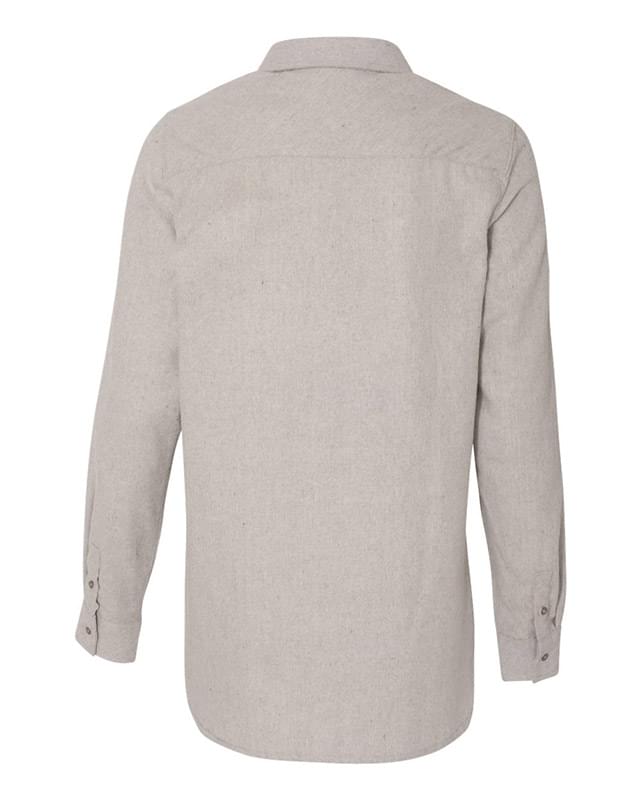 Women's Long Sleeve Solid Flannel Shirt
