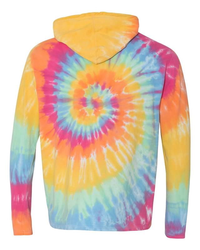 Tie-Dyed Hooded Pullover T-Shirt