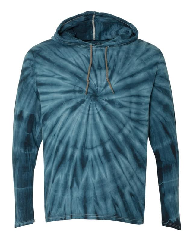 Tie-Dyed Hooded Pullover T-Shirt
