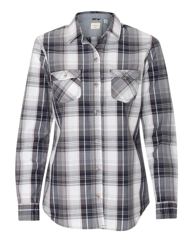 Vintage Women's Plaid Long Sleeve Shirt