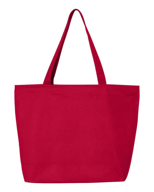 24.5L Canvas Zippered Tote