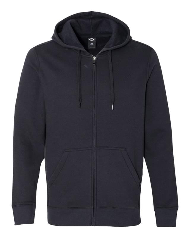 Cotton Blend Hooded Full-Zip Sweatshirt