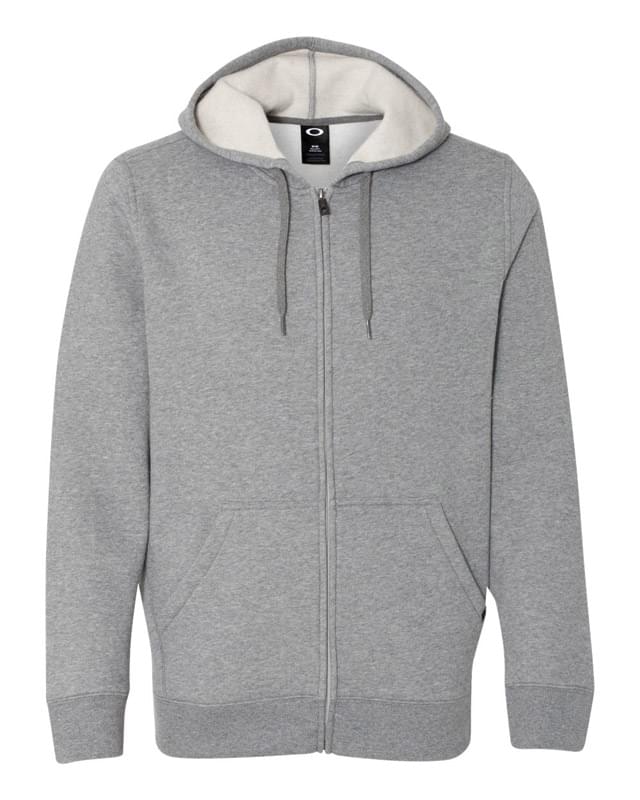 Cotton Blend Hooded Full-Zip Sweatshirt