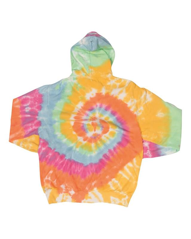 Multi-Color Spiral Pullover Hooded Sweatshirt