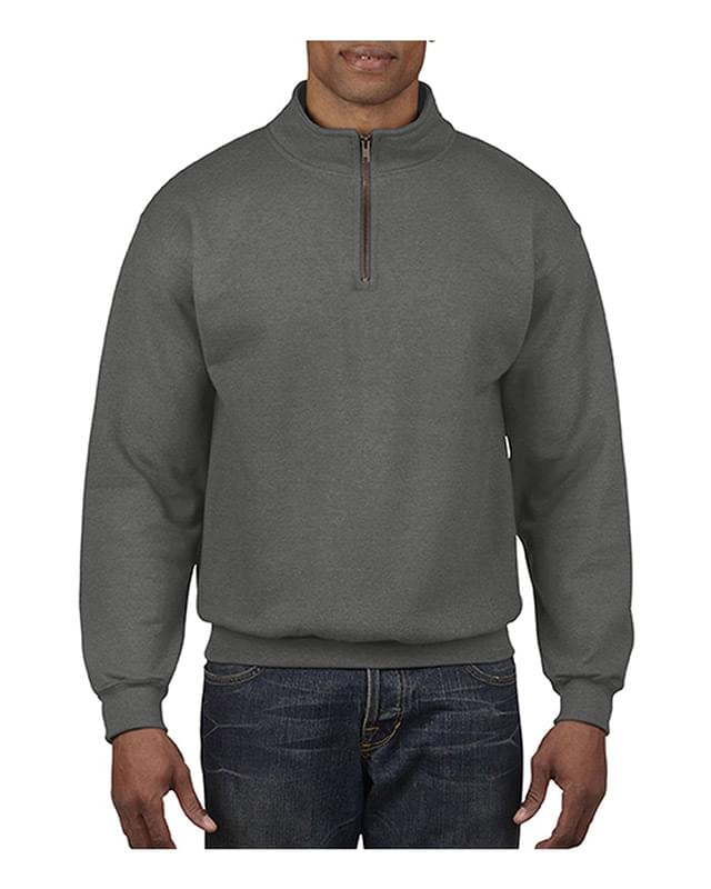 Garment-Dyed Quarter Zip Sweatshirt
