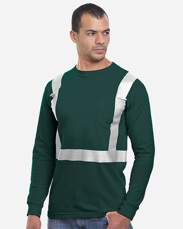 Unisex USA-Made High Visibility Long Sleeve Pocket T-Shirt