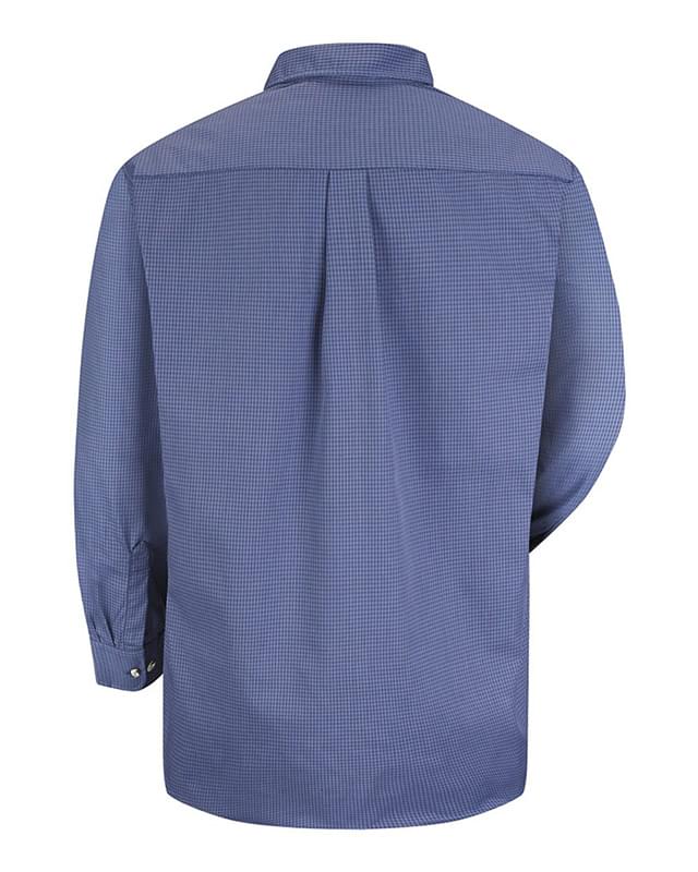 Mini-Plaid Uniform Long Sleeve Shirt