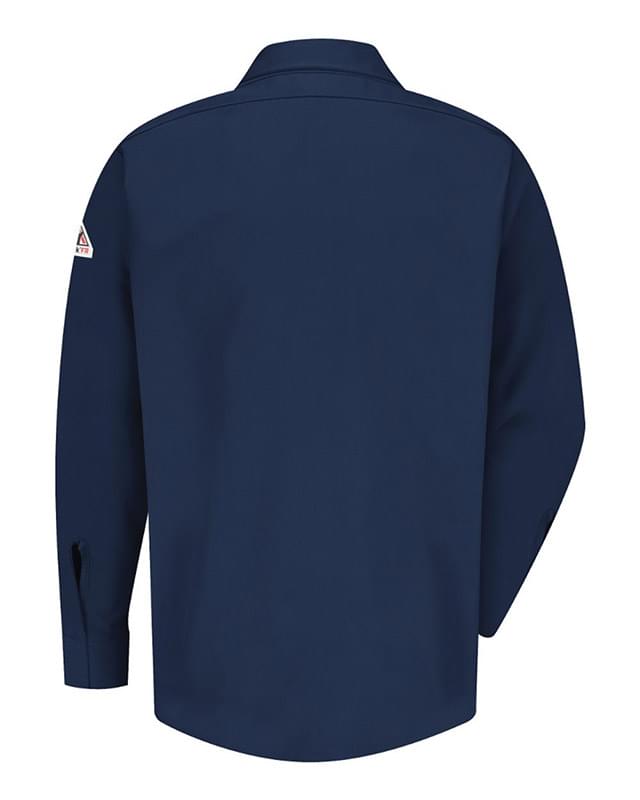 Concealed-Gripper Pocketless Work Shirt Long Sizes