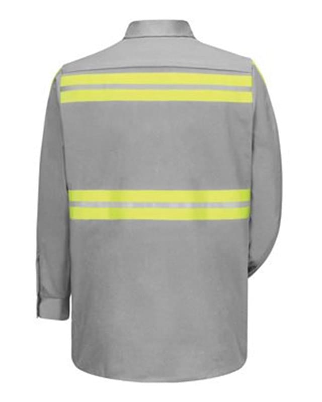 Enhanced Visibility Long Sleeve Cotton Work Shirt