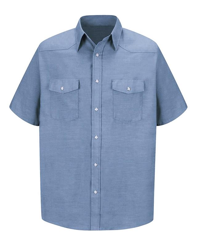 Deluxe Western Style Short Sleeve Shirt Long Sizes