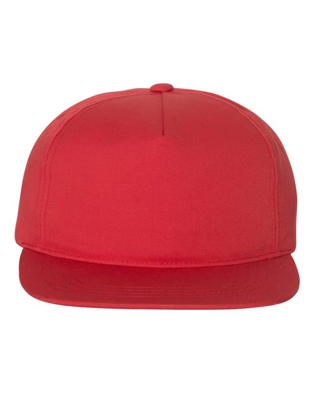 Yupoong® Unstructured Five-Panel Snapback Cap