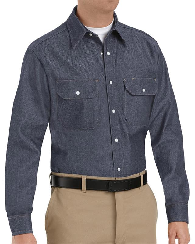 Deluxe Denim Long Sleeve Shirt Long Sizes