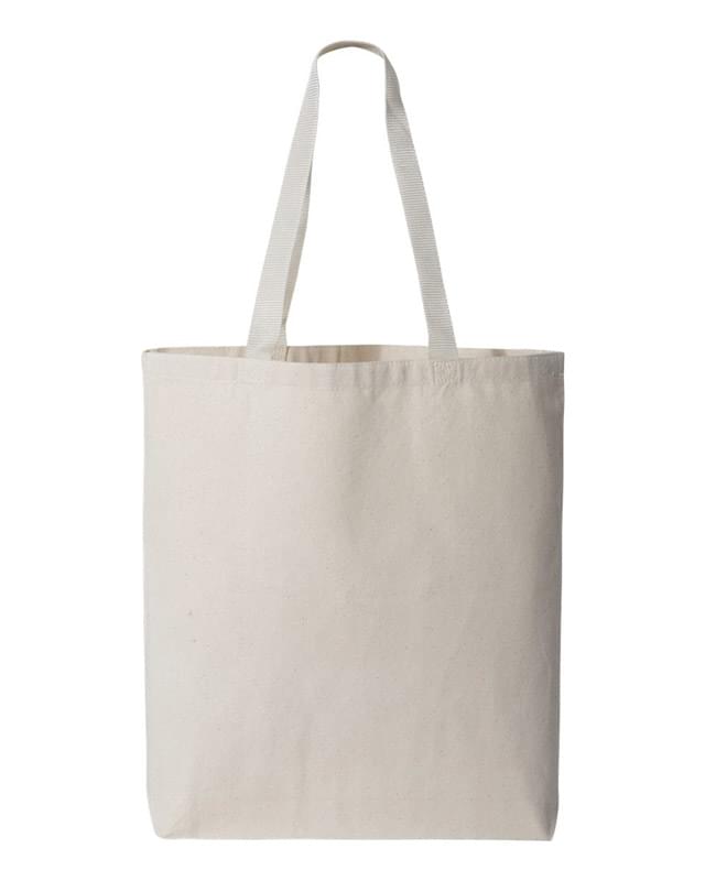 11L Canvas Tote With Color Handles