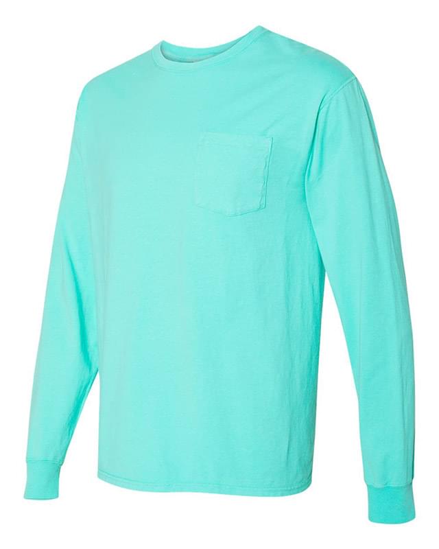 Garment Dyed Long Sleeve T-Shirt With a Pocket