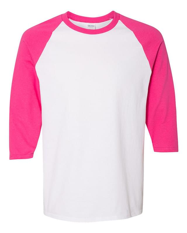 Heavy Cotton Three-Quarter Raglan Sleeve Baseball T-Shirt