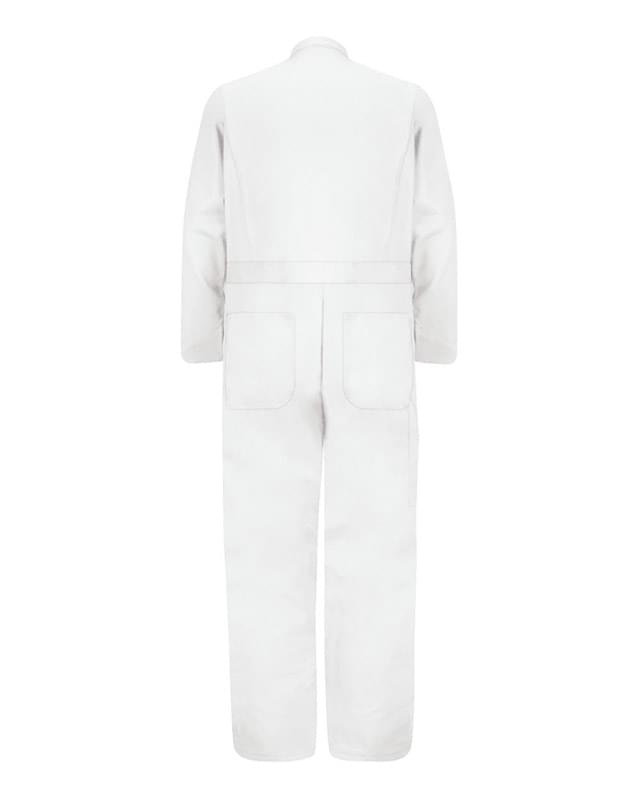 Button-Front Cotton Coverall Long Sizes