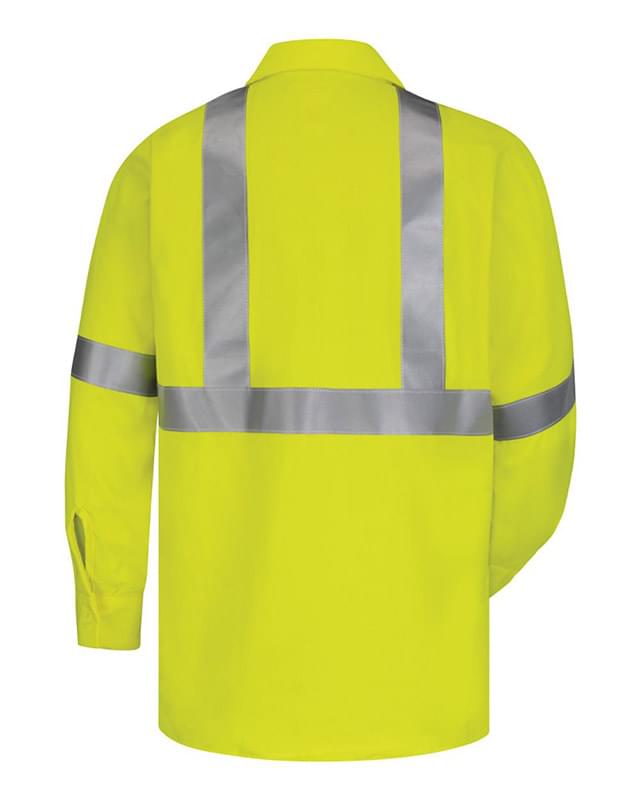 High Visibility Long Sleeve Work Shirt Long Sizes
