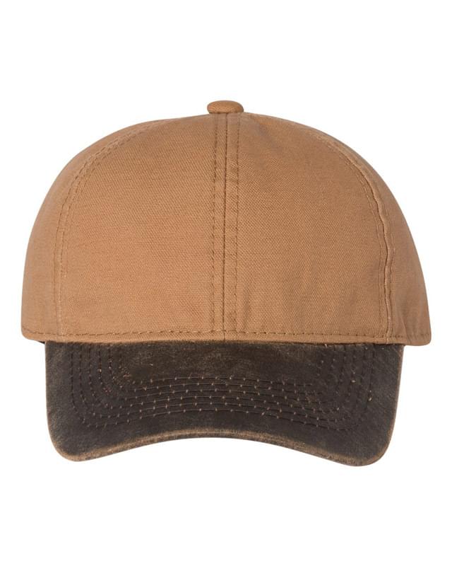 Canvas Cap with Weathered Cotton Visor