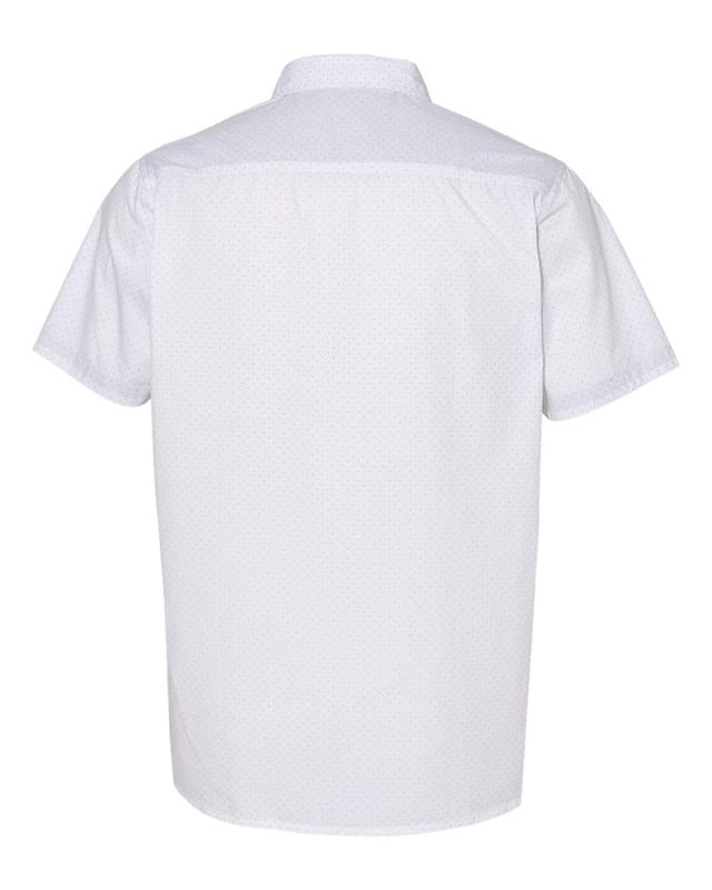 Peached Printed Poplin Short Sleeve Shirt