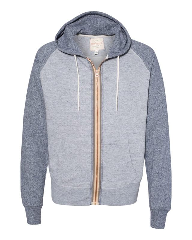 Marled Raglan Full-Zip Sweatshirt