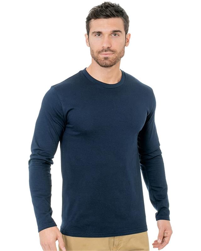 Unisex Fine Jersey Long Sleeve Crewneck T-Shirt