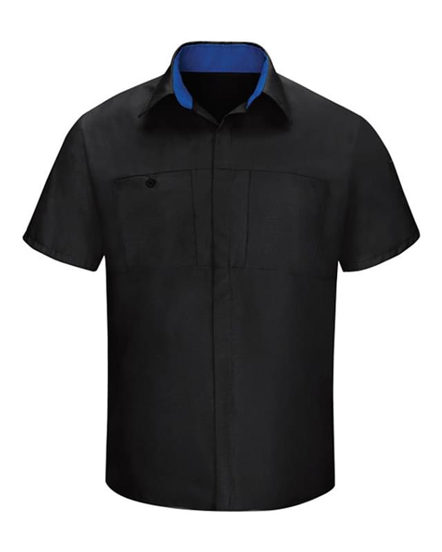 Men's Performance Plus Short Sleeve Shop Shirt with Oilblok Technology - Long Sizes