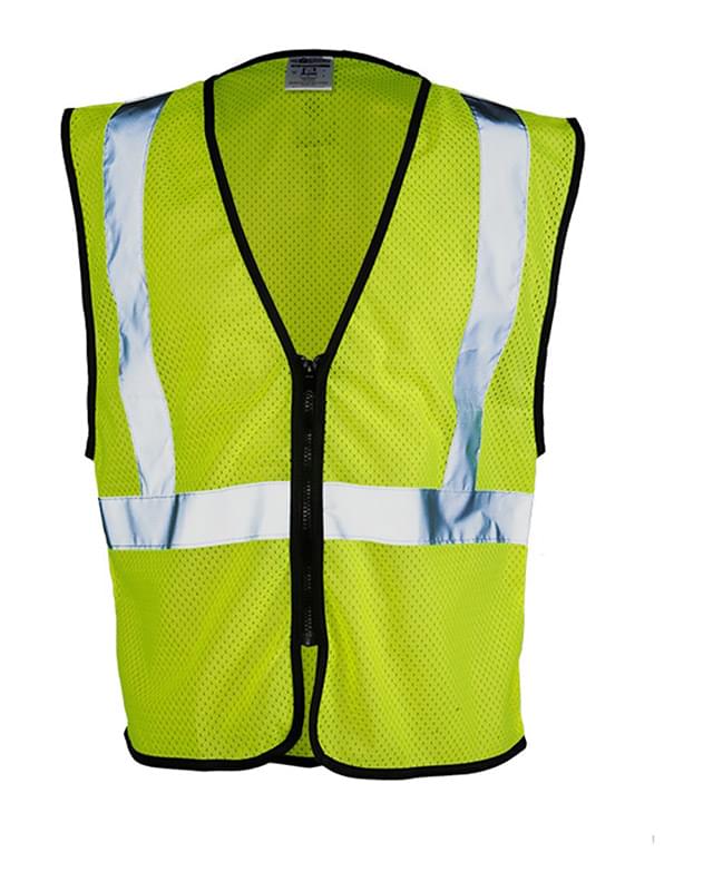 Class 2 Zippered Mesh Economy Vest