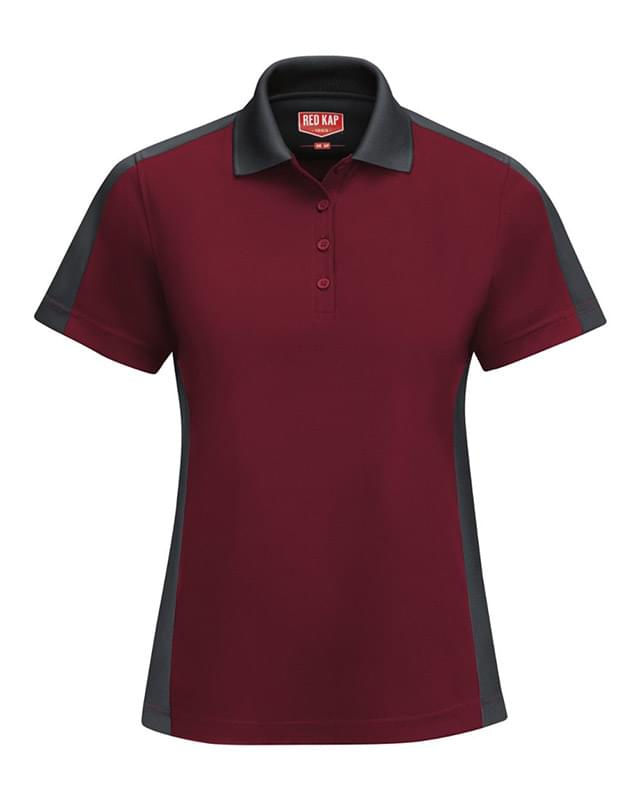 Women's Short Sleeve Performance Knit Two-Tone Polo
