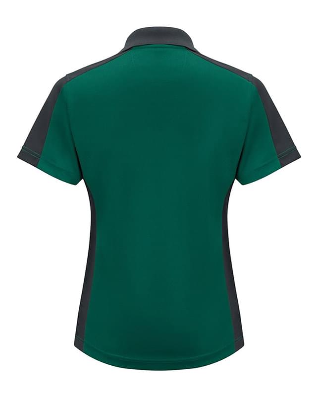 Women's Short Sleeve Performance Knit Two-Tone Polo