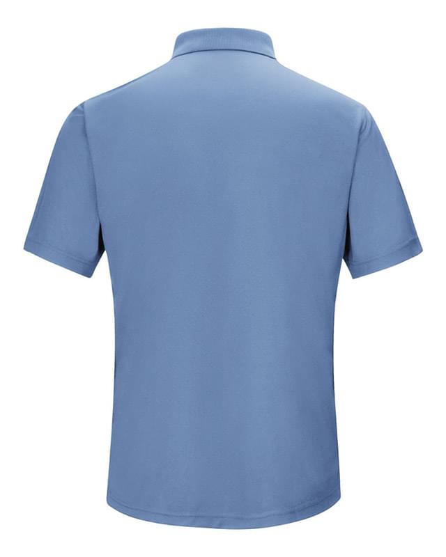 Short Sleeve Performance Knit Gripper-Front Polo