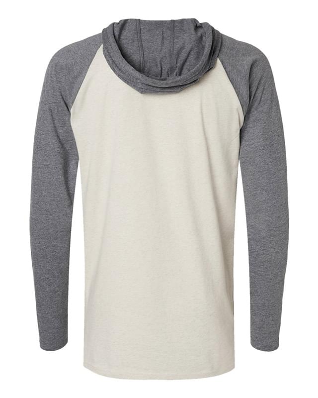 Fine Jersey Hooded Long Sleeve Raglan T-Shirt