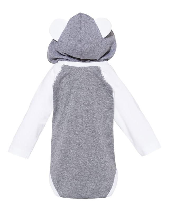 Fine Jersey Infant Character Hooded Long Sleeve Bodysuit with Ears