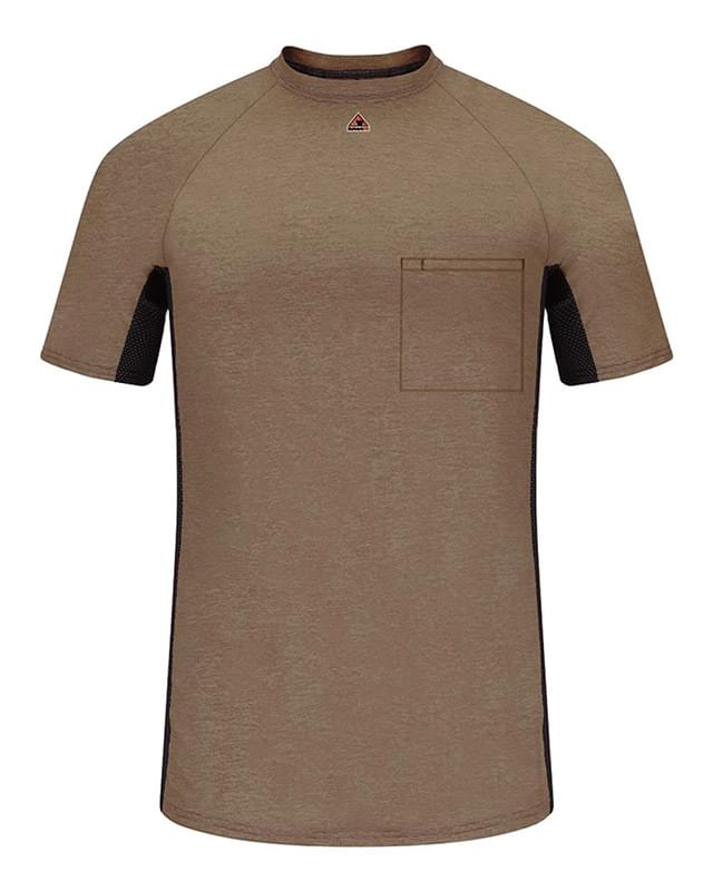 Short Sleeve FR Two-Tone Base Layer with Concealed Chest Pocket- EXCEL FR