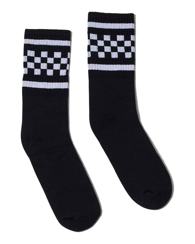 Custom Checkered Crew Socks