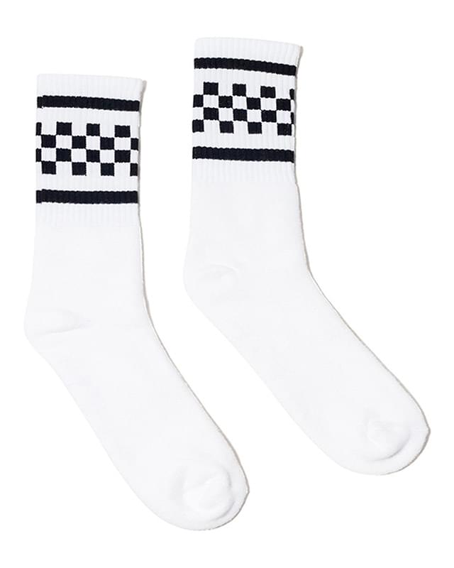 Custom Checkered Crew Socks