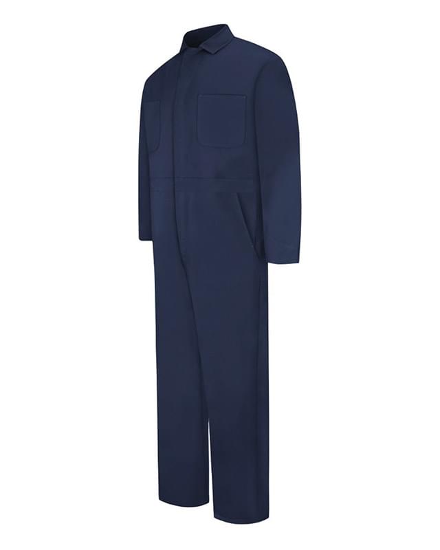 Snap-Front Cotton Coveralls Long Sizes