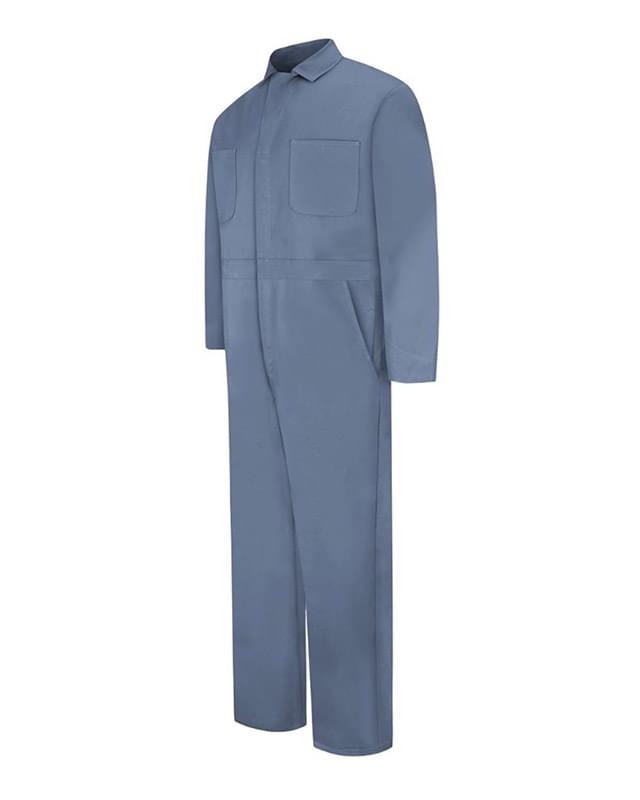 Snap-Front Cotton Coveralls Long Sizes