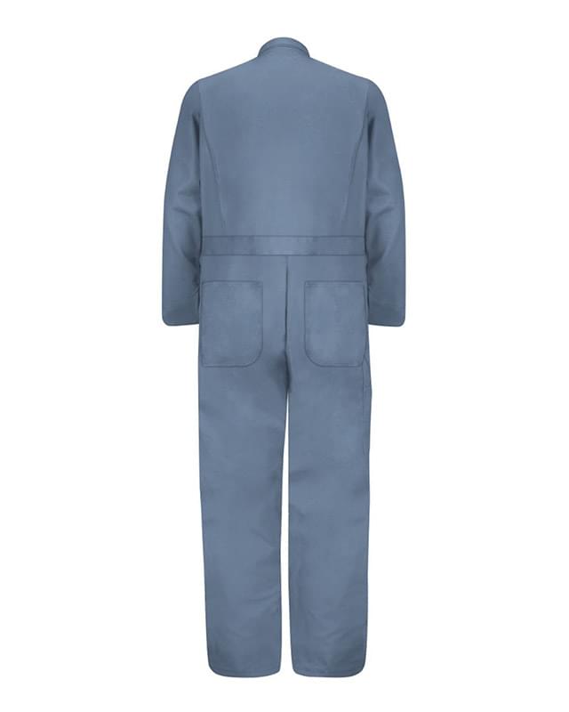 Button-Front Cotton Coverall Long Sizes